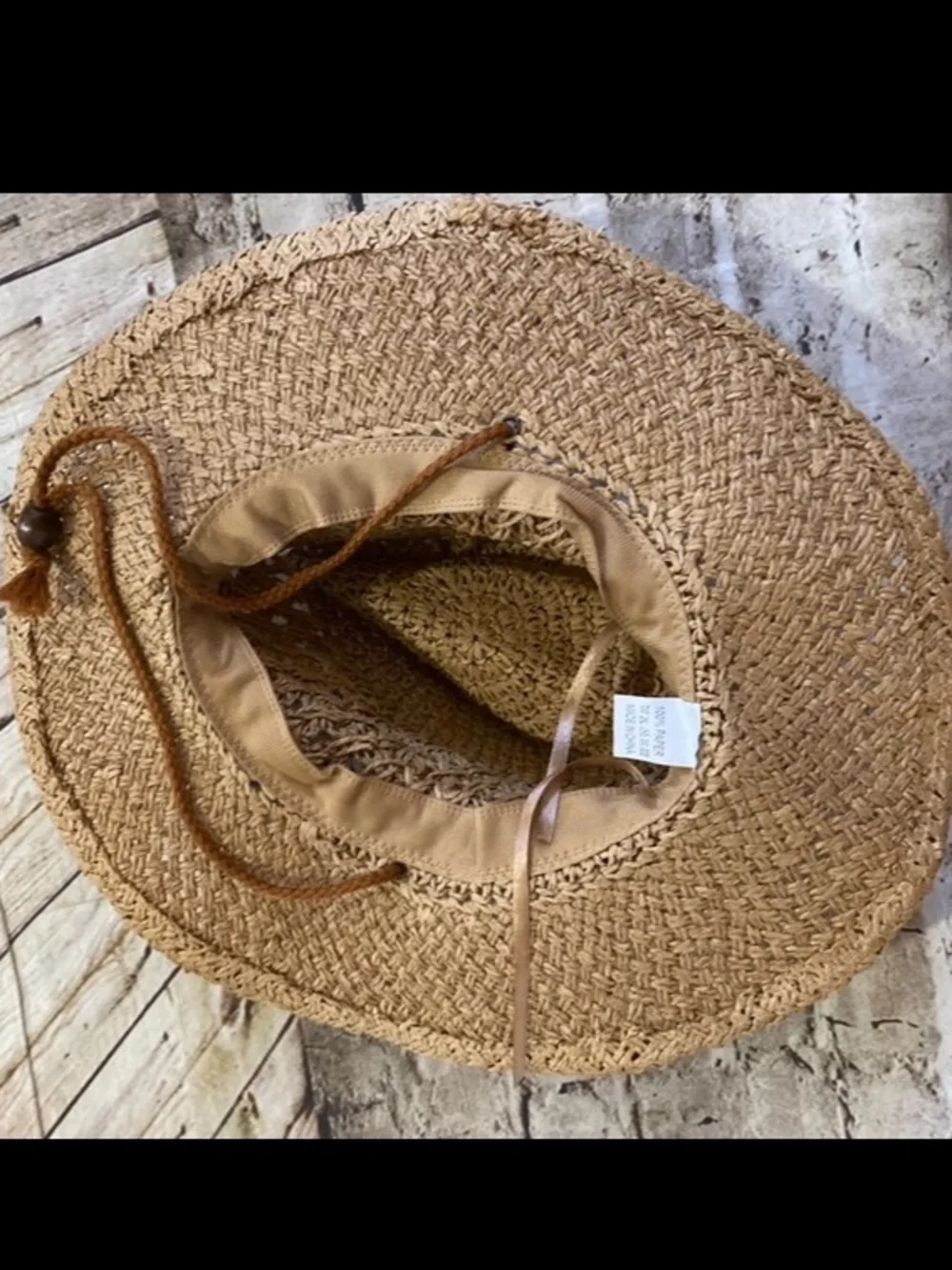 NWOT cowgirl/cowboy straw, tacky color, summer hat
